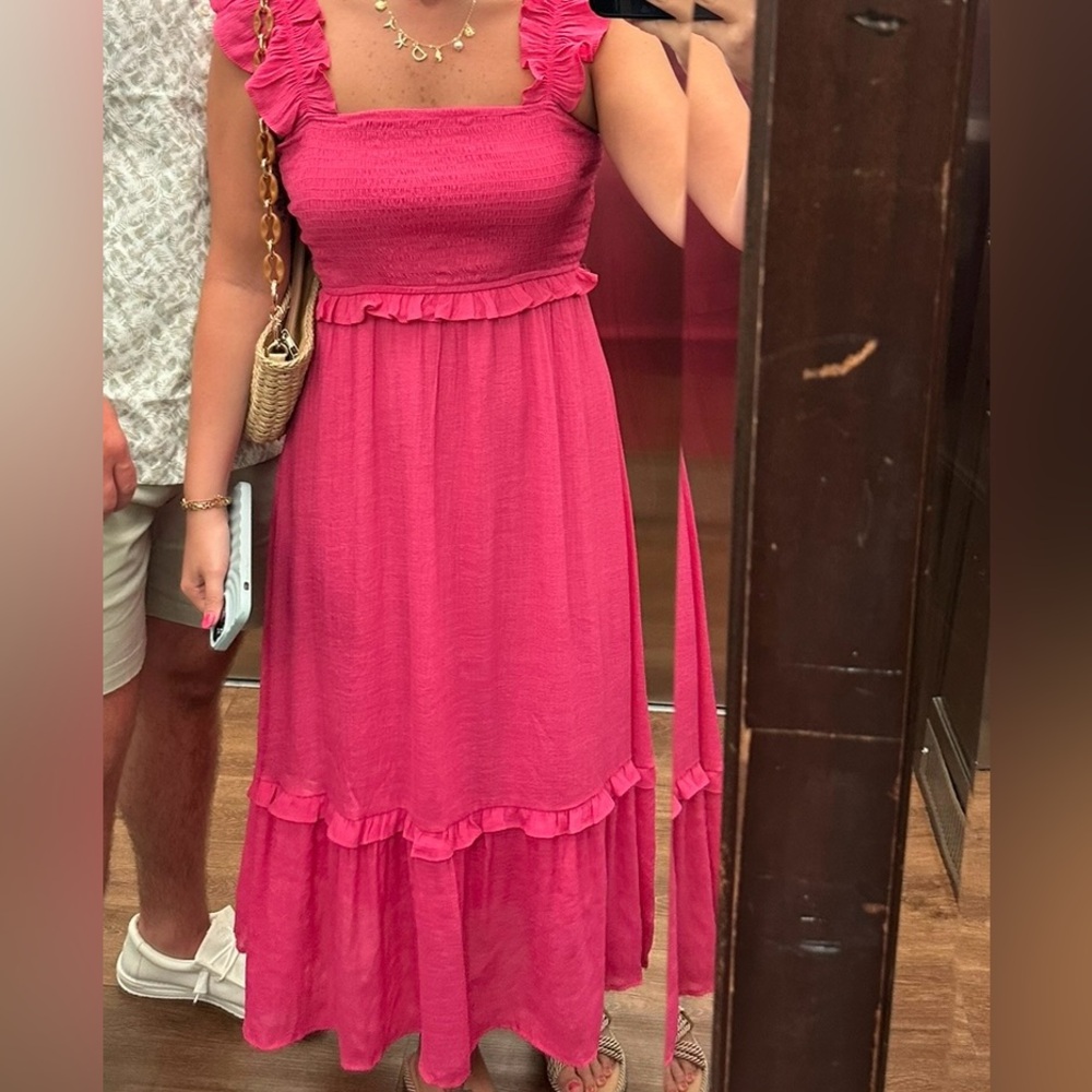 By the River pink maxi dress